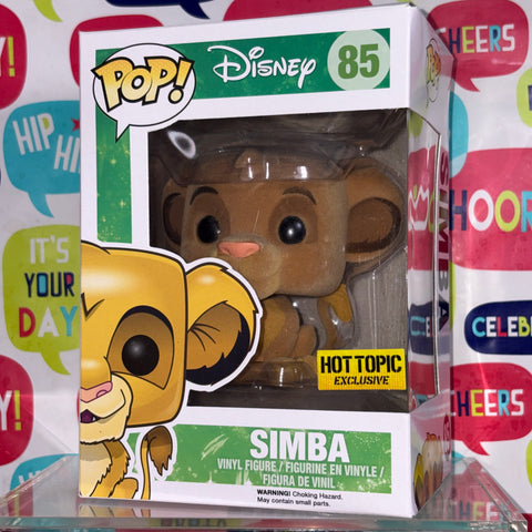 Simba FLOCKED - The Lion King Disney Funko Pop 85 Vinyl Figure (11.4 Cm L × 8.9 Cm W × 15.9 Cm H)