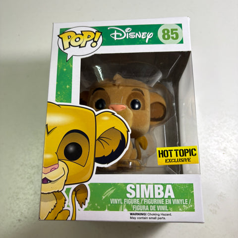 Simba FLOCKED - The Lion King Disney Funko Pop 85 Vinyl Figure (11.4 Cm L × 8.9 Cm W × 15.9 Cm H)