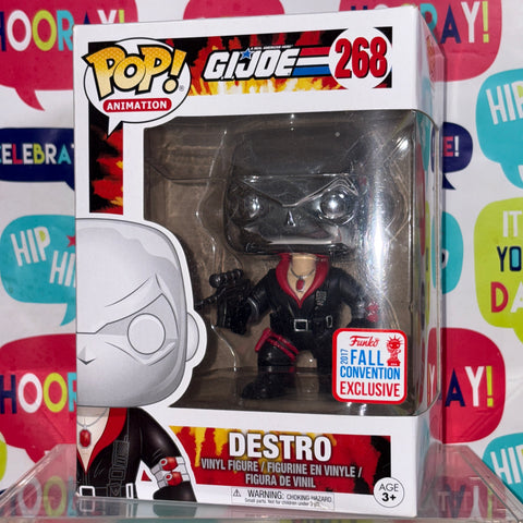 BOX FLAWS VIEW PHOTOS GI Joe - Destro Funko Pop 268 Fall Convention Exclusie
