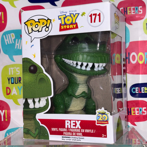 BOX FLAWS VIEW PHOTOS Rex - Toy Story Disney Funko Pop 171 Vinyl Figure (11.4 Cm L × 8.9 Cm W × 15.9 Cm H)