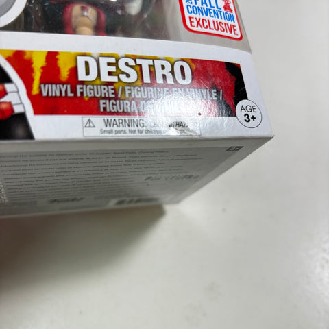 BOX FLAWS VIEW PHOTOS GI Joe - Destro Funko Pop 268 Fall Convention Exclusie