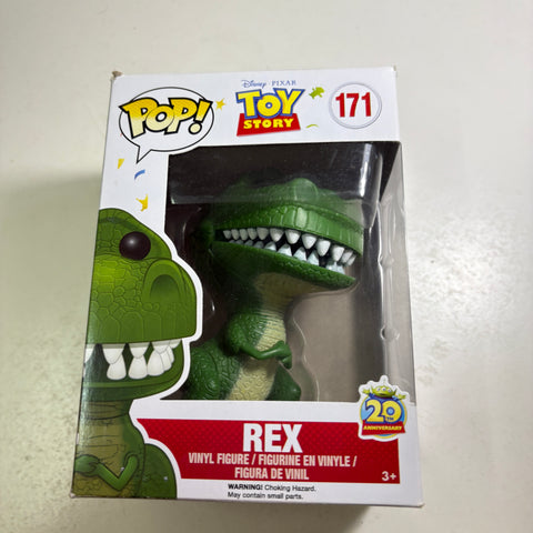 BOX FLAWS VIEW PHOTOS Rex - Toy Story Disney Funko Pop 171 Vinyl Figure (11.4 Cm L × 8.9 Cm W × 15.9 Cm H)