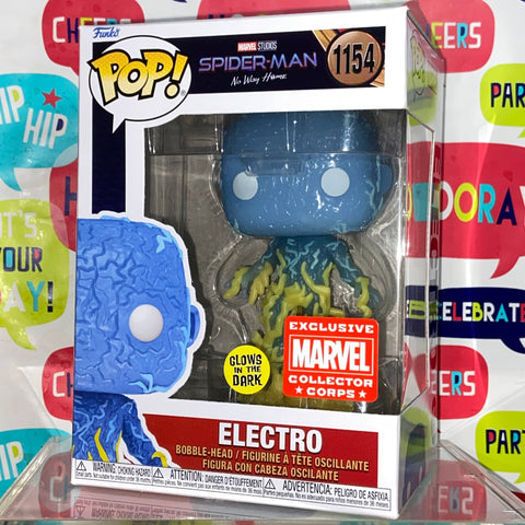 Electro (Glow in The Dark) - Spider Man Marvel Funko Pop 1154 Marvel Collector's Corp