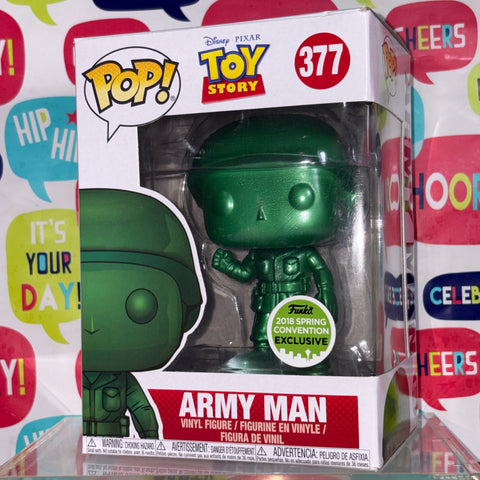 BOX FLAWS VIEW PHOTOS Army Man METALLIC EXCLUSIVE - Toy Story Disney Funko Pop Vinyl Figure (11.4 Cm L × 8.9 Cm W × 15.9 Cm H)