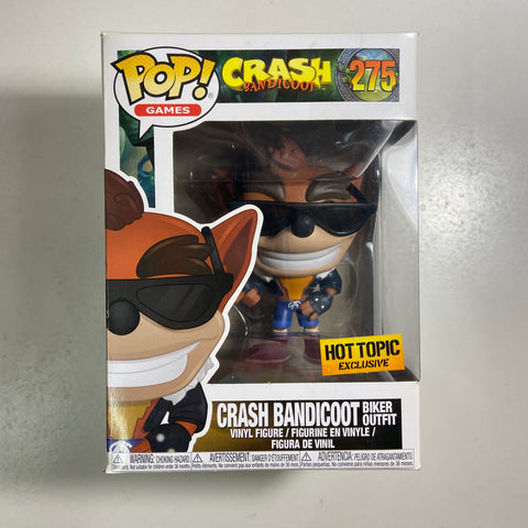 Crash Bandicoot - Crash with Biker Outfit Funko Pop 275 Hot Topic Exclusive