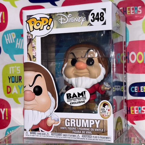 Grumpy BAM EXCLUSIVE - Snow White and the Seven Dwarves Disney Funko Pop 348 Vinyl Figure (11.4 Cm L × 8.9 Cm W × 15.9 Cm H)