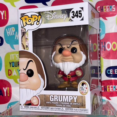 Grumpy - Snow White and the Seven Dwarves Disney Funko Pop 345 Vinyl Figure (11.4 Cm L × 8.9 Cm W × 15.9 Cm H)