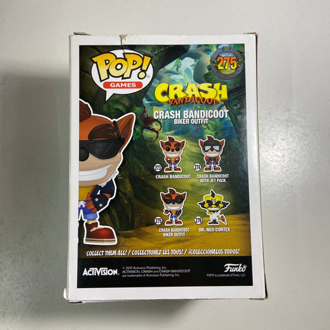 Crash Bandicoot - Crash with Biker Outfit Funko Pop 275 Hot Topic Exclusive