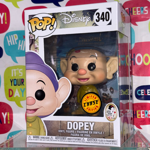 Dopey CHASE - Snow White and the Seven Dwarves Disney Funko Pop Vinyl Figure (11.4 Cm L × 8.9 Cm W × 15.9 Cm H)