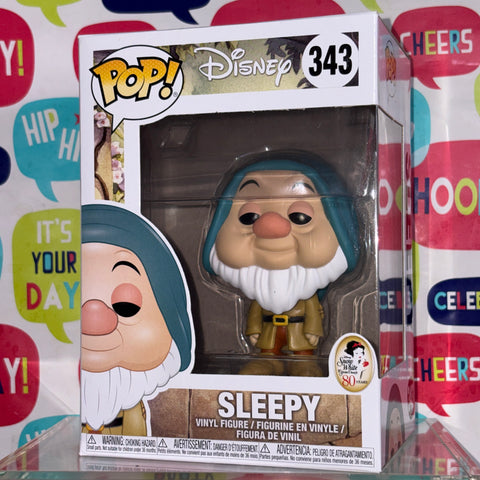 Sleepy - Snow White and the Seven Dwarves Disney Funko Pop 343 Vinyl Figure (11.4 Cm L × 8.9 Cm W × 15.9 Cm H)