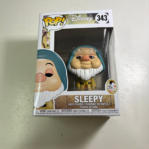 Sleepy - Snow White and the Seven Dwarves Disney Funko Pop 343 Vinyl Figure (11.4 Cm L × 8.9 Cm W × 15.9 Cm H)