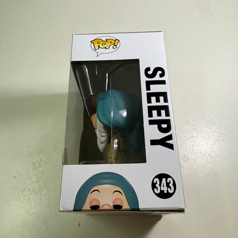 Sleepy - Snow White and the Seven Dwarves Disney Funko Pop 343 Vinyl Figure (11.4 Cm L × 8.9 Cm W × 15.9 Cm H)
