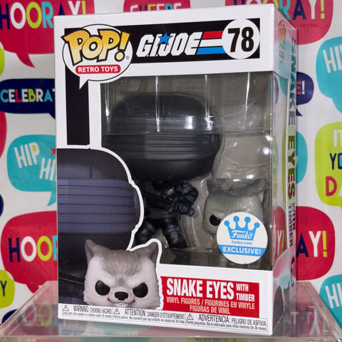 BOX FLAWS VIEW PHOTOS GI Joe - Snake Eyes WITH TIMBER Funko Pop 78 Vinyl Figure FUNKO SHOP EXCLUSIVE