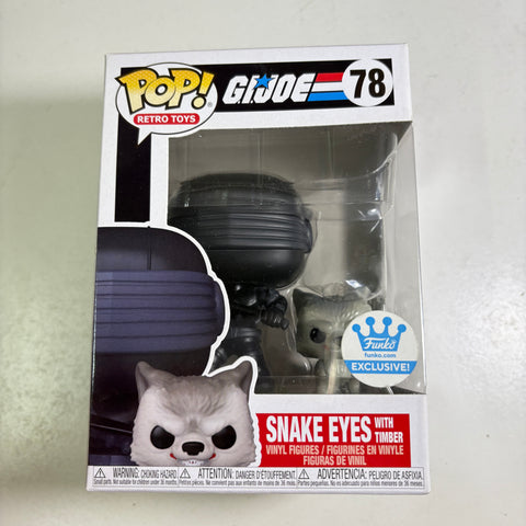 BOX FLAWS VIEW PHOTOS GI Joe - Snake Eyes WITH TIMBER Funko Pop 78 Vinyl Figure FUNKO SHOP EXCLUSIVE