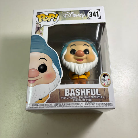 BOX FLAWS VIEW PHOTOS Bashful - Snow White and the Seven Dwarves Disney Funko Pop 341 Vinyl Figure (11.4 Cm L × 8.9 Cm W × 15.9 Cm H)