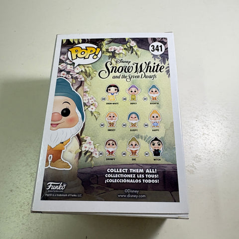 BOX FLAWS VIEW PHOTOS Bashful - Snow White and the Seven Dwarves Disney Funko Pop 341 Vinyl Figure (11.4 Cm L × 8.9 Cm W × 15.9 Cm H)