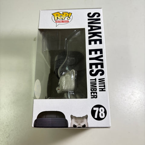 BOX FLAWS VIEW PHOTOS GI Joe - Snake Eyes WITH TIMBER Funko Pop 78 Vinyl Figure FUNKO SHOP EXCLUSIVE