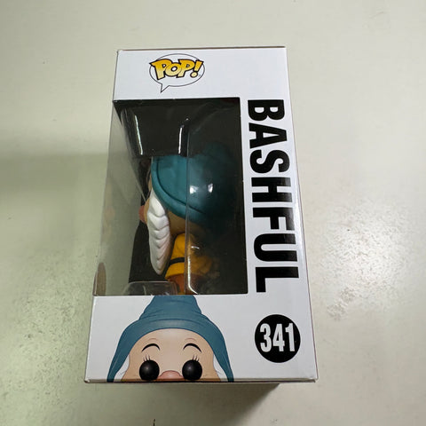 BOX FLAWS VIEW PHOTOS Bashful - Snow White and the Seven Dwarves Disney Funko Pop 341 Vinyl Figure (11.4 Cm L × 8.9 Cm W × 15.9 Cm H)