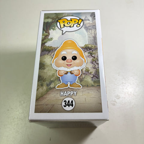 Happy - Snow White and the Seven Dwarves Disney Funko Pop 344 Vinyl Figure (11.4 Cm L × 8.9 Cm W × 15.9 Cm H)