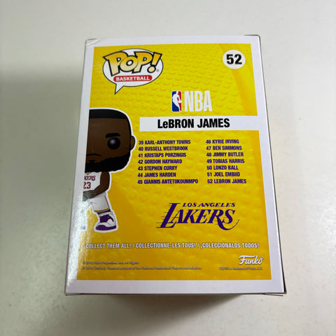 BOX FLAW VIEW PHOTOS Lebron James - Funko Pop 52 Vinyl Figure (11.4 Cm L × 8.9 Cm W × 15.9 Cm H)
