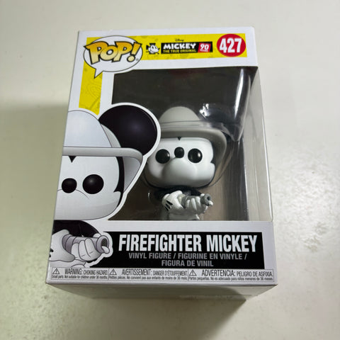 BOX FLAWS VIEW PHOTOS Firefighter Mickey Mouse - Disney Funko Pop 427 Vinyl Figure (11.4 Cm L × 8.9 Cm W × 15.9 Cm H)