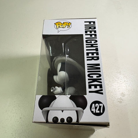 BOX FLAWS VIEW PHOTOS Firefighter Mickey Mouse - Disney Funko Pop 427 Vinyl Figure (11.4 Cm L × 8.9 Cm W × 15.9 Cm H)