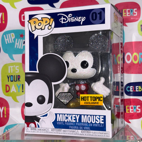 Mickey Mouse DIAMOND - Disney Funko Pop 01 HT Exclusive Vinyl Figure (11.4 Cm L × 8.9 Cm W × 15.9 Cm H)