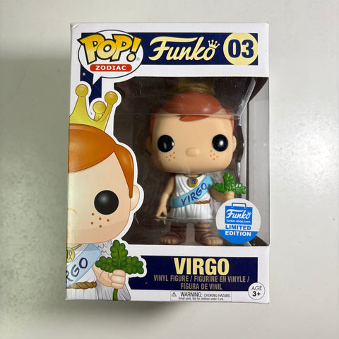 BOX FLAWS VIEW PHOTOS Freddy Funko Virgo Funko Pop 03 Vinyl Figure Exclusive