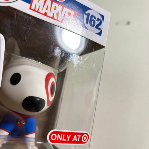 BOX DAMAGE VIEW PHOTOS Bullseyes with Spider-Man Shirt Target - Funko Pop AD ICONS 162 Vinyl Figure