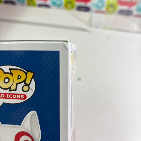 BOX DAMAGE VIEW PHOTOS Bullseyes with Spider-Man Shirt Target - Funko Pop AD ICONS 162 Vinyl Figure