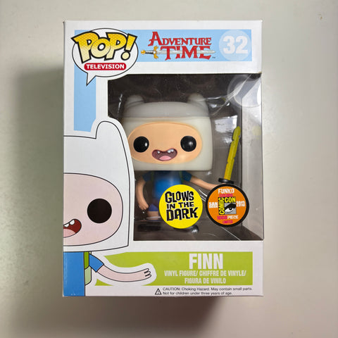 Adventure Time - Finn with Sword Funko Pop 32 SDCC Glow in The Dark 1008 Piece