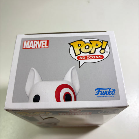 BOX DAMAGE VIEW PHOTOS Bullseyes with Spider-Man Shirt Target - Funko Pop AD ICONS 162 Vinyl Figure