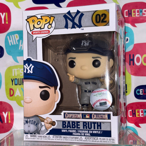 Babe Ruth - Baseball MLB Funko Pop 02  Vinyl Figure (11.4 Cm L × 8.9 Cm W × 15.9 Cm H)