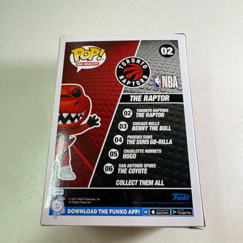 BOX FLAWS VIEW PHOTOS The Raptor - NBA Mascots Funko Pop 02  Vinyl Figure (11.4 Cm L × 8.9 Cm W × 15.9 Cm H)