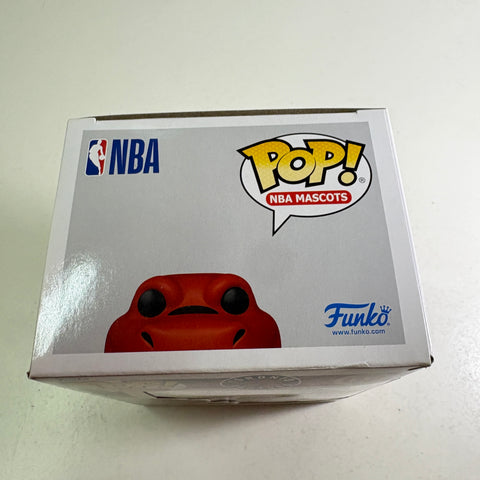BOX FLAWS VIEW PHOTOS The Raptor - NBA Mascots Funko Pop 02  Vinyl Figure (11.4 Cm L × 8.9 Cm W × 15.9 Cm H)