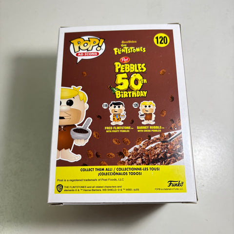 Barney Rubble with Cocoa Pebbles - Funko Pop Ad Icons 120 Vinyl Figure Collectible