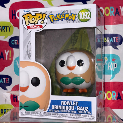 Rowlet - Pokemon Funko Pop 1092 Vinyl Figure (11.4 Cm L × 8.9 Cm W × 15.9 Cm H)