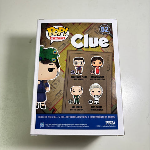 Mrs. Peacock  - CLUE Funko Pop Retro Toys 52 Vinyl Figure Collectible Exclusive