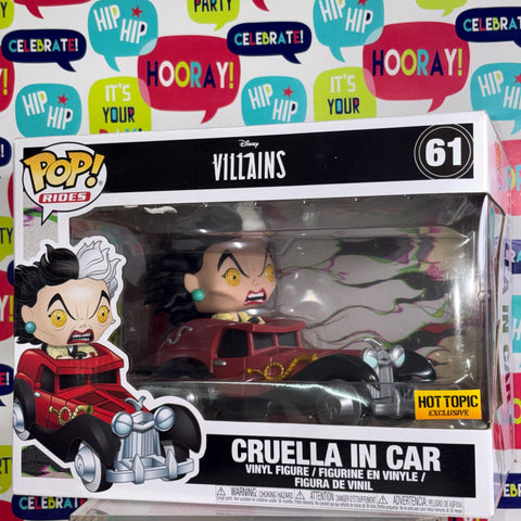 BOX FLAWS VIEW PHOTOS Cruella in Car - 101 Dalmatians Disney Funko Pop 61 Vinyl Figure (33.0 Cm L × 12.1 Cm W × 20.3 Cm H)