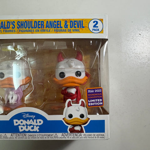 Donald's Shoulder Angel & Devil - Donald Duck Disney Funko Pop 2 Pack Vinyl Figure (20.5 Cm L × 8.9 Cm W × 15.9 Cm H)