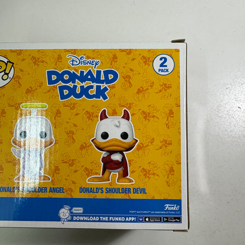 Donald's Shoulder Angel & Devil - Donald Duck Disney Funko Pop 2 Pack Vinyl Figure (20.5 Cm L × 8.9 Cm W × 15.9 Cm H)
