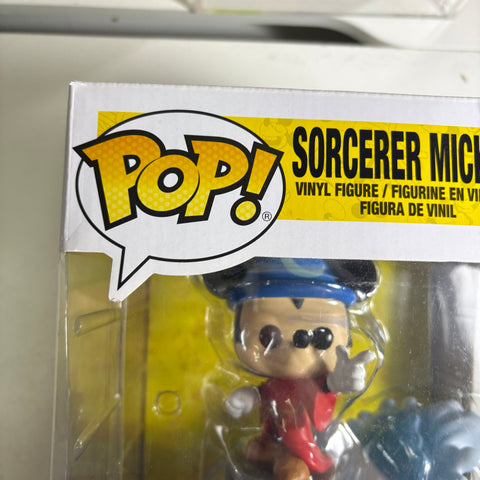BOX DAMAGE VIEW PHOTOS Sorcerer Mickey - Disney Funko Pop 481 Vinyl Figure (17.5 Cm L  x 17.5 Cm W x 26.1 Cm H)