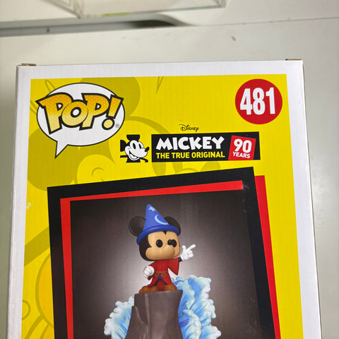 BOX DAMAGE VIEW PHOTOS Sorcerer Mickey - Disney Funko Pop 481 Vinyl Figure (17.5 Cm L  x 17.5 Cm W x 26.1 Cm H)