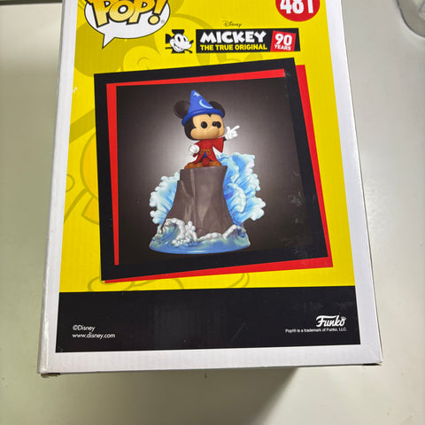 BOX DAMAGE VIEW PHOTOS Sorcerer Mickey - Disney Funko Pop 481 Vinyl Figure (17.5 Cm L  x 17.5 Cm W x 26.1 Cm H)