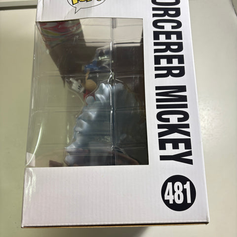 BOX DAMAGE VIEW PHOTOS Sorcerer Mickey - Disney Funko Pop 481 Vinyl Figure (17.5 Cm L  x 17.5 Cm W x 26.1 Cm H)