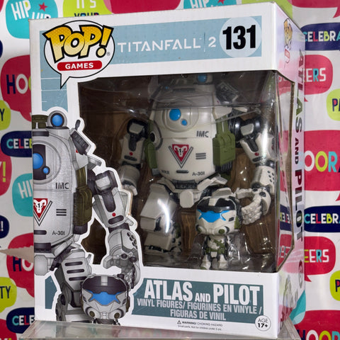 BOX FLAWS VIEW PHOTOS Atlas and Pilot - Titanfall 2 Funko Pop 131 Vinyl Figure (22.8 Cm L × 16.5 Cm W × 14 Cm H)