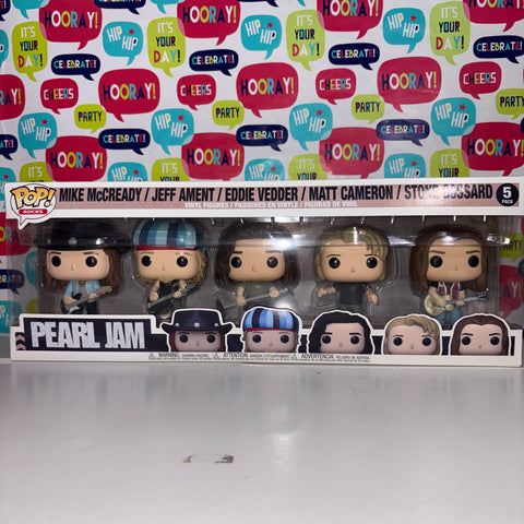 Eddie Vedder, Mike McCready, Stone Gossard , and Jeff Ament, Matt Cameron Peark Jam Funko Pop 5-Pack Rocks Vinyl Figures