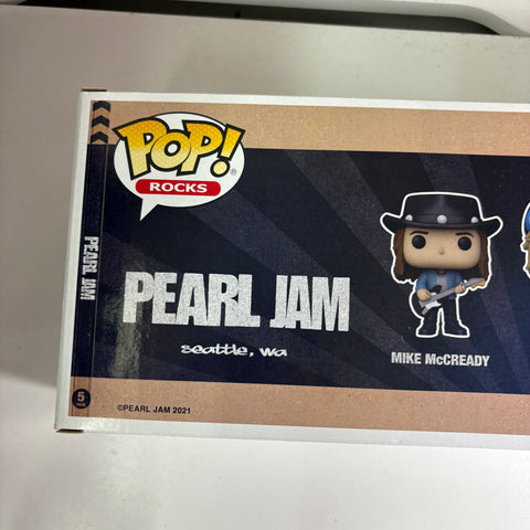 Eddie Vedder, Mike McCready, Stone Gossard , and Jeff Ament, Matt Cameron Peark Jam Funko Pop 5-Pack Rocks Vinyl Figures