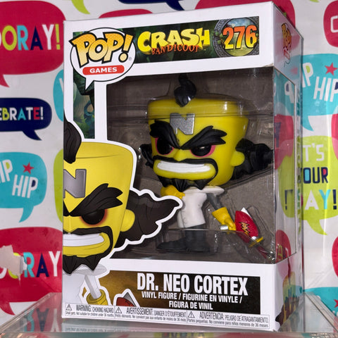 BOX DAMAGE VIEW PHOTOS Dr. Neo Cortex - Crash Bandicoot Funko Pop 276 Vinyl Figure (11.4 Cm L × 8.9 Cm W × 15.9 Cm H)