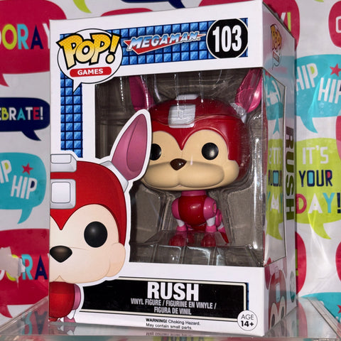 Rush - Mega Man Funko Pop 103 Vinyl Figure (11.4 Cm L × 8.9 Cm W × 15.9 Cm H)
